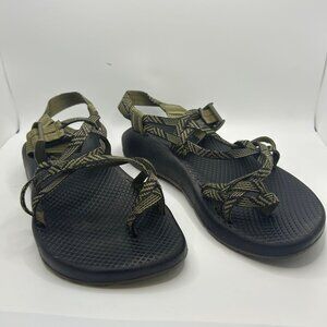 Chaco Womens Classic Sandals Size 8 Black green Webbing Adjustable Straps Durabl